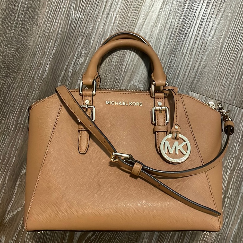 Michael Kors Brown satchel crossbody purse